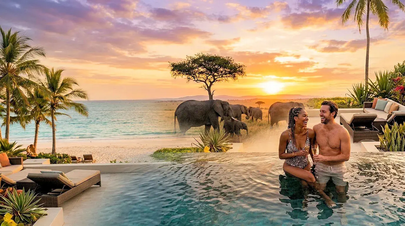 Safari und Baden